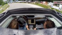 Testfahrt im autonomen Auto