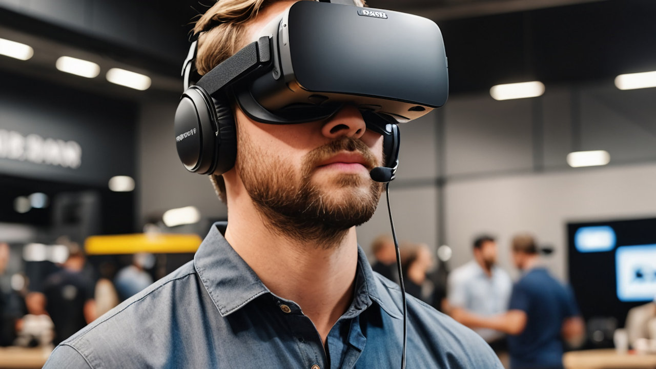 Bei der Wartung oder bei der Planung die Werkhalle im virtuellen Probebetrieb betrachten ist mit Augmented- und Virtual-Reality möglich. (Quelle: KI/hiz)