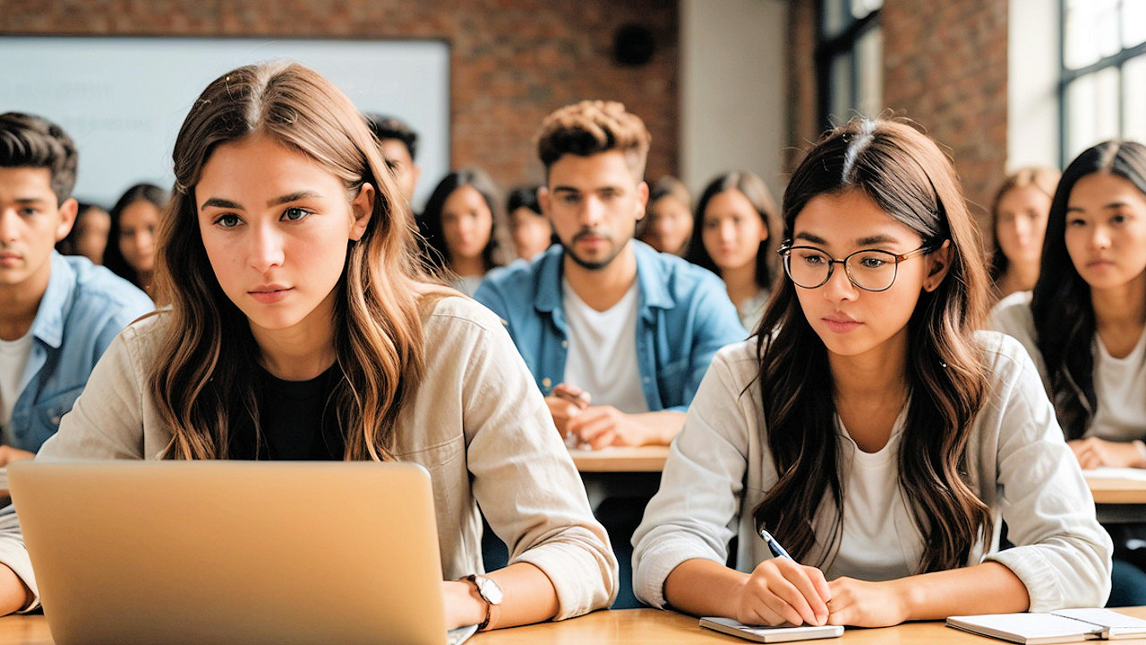 Das digitale Kompetenzniveau der Schüler in Deutschland ist insgesamt gesunken. (Symbolbild KI/hiz)