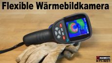 Die Wärmebildkamera KTI-W01 von Kaiweets zeigt die Infrarotbilder von -20°C bis 550°C auf dem Bildschirm und sichert sie auf dem internen Speicher. (Quelle: hiz)